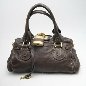 Chloe Paddington Handbag Brown Calfskin